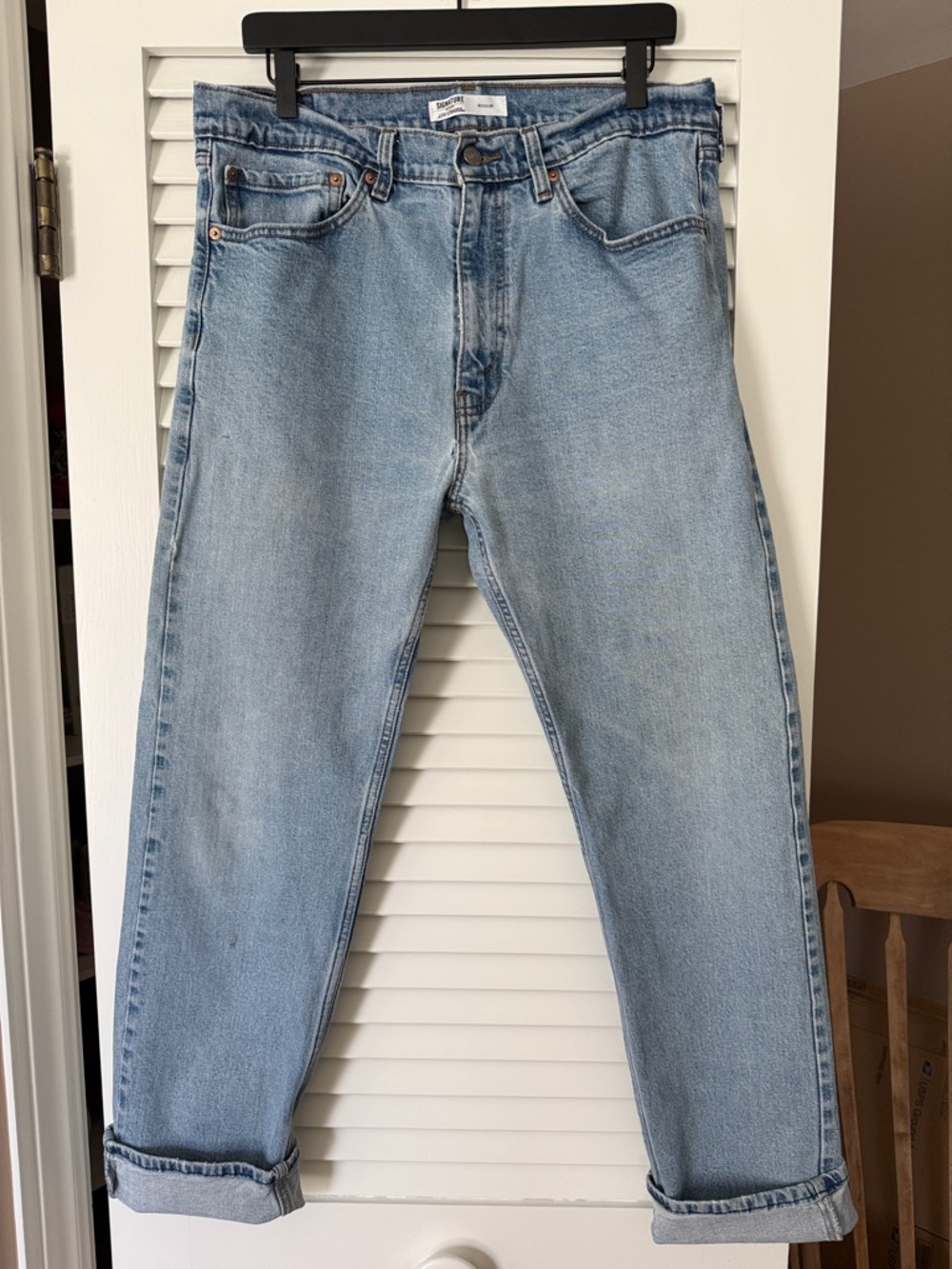 Signature by Levi Strauss Light Blue Relaxed Fit Jeans W36 x L32